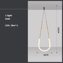 GobekUsa Art Deco Gold Black LED Designer Pendant Light for Dinning Room