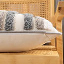 GobekUsa Boho Style Grey Abstract Cushion Cover for Home Decoration