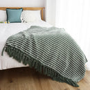 GobekUsa Knitted Nordic White Casual Blanket - Soft & Comfortable Sofa Throw Bed End Cover for Home Decor & Travel