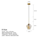 GobekUsa Glass Chandelier Lighting for Home Dining Room Kitchen Decor Pendant Lights