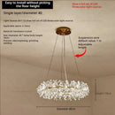 GobekUsa Crystal Chandelier for Living and Dining Room High-End Elegant Bedroom Lighting