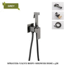GobekUsa Bidet Faucet Shower Mixer: Cold Hot Water Tap, Brass, Square Sprayer Head