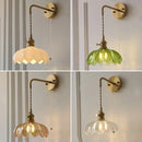 GobekUsa Green Glass Knob Switch LED Wall Lights for Kitchen, Bedroom, Living Room