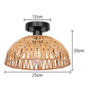 GobekUsa Hemp Rope Ceiling Chandelier for Bedroom Living Room Kitchen LED
