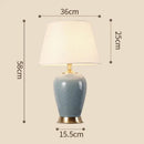GobekUsa Ice Crack Ceramic Table Lamp for Bedroom and Study