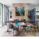 GobekUsa Glass Chandelier: Modern Art Dining Room & Living Room Decor Lighting