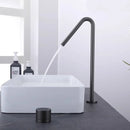 GobekUsa Brushed Black Basin Faucet with Rotating Two-Hole Sink Tap - Widespread Bathroom Tap