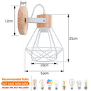 GobekUsa Iron White Cage Wall Lamp for Modern Indoor Lighting
