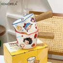 GobekUsa Italian Ceramic Measuring Cups - Set of 3 | Espresso Extraction, Milk Cup with Scale