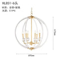 GobekUsa Country Industrial Ball Chandelier for Home Decor, Bedroom, Living & Dining Room