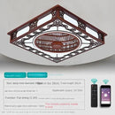 GobekUsa Integrated Invisible Ceiling Fan Lamp Chandelier for Living Room, Dining Room, Bedroom