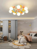 GobekUsa Frost Glass Ceiling Chandelier for Home Indoor Lighting