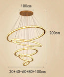 GobekUsa Crystal Stair Chandelier: Modern Indoor LED Ceiling Hanging Light