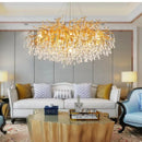 GobekUsa Crystal Branch Chandelier | Indoor Luxury Gloss Light for Living & Dining Room