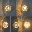 GobekUsa Dandelion Crystal Ball Chandelier LED Hanging Lamp for Bedroom and Restaurant