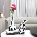 GobekUsa Abstract Geometric Eye Pattern Vase Resin Handicraft Room Decoration