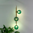 GobekUsa Green White Glass Ball Wall Lamps Nordic Home Decor Bedside Sconce Gold Light Fixtures