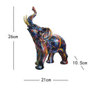 GobekUsa Elephant Sculpture: Nordic Painting Graffiti Resin Art Figurine & Home Decor Craft