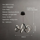 GobekUsa Creative Twisted LED Chandelier for Living Room Bedroom Lighting