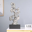 GobekUsa Gold Hollow Stone Statue Coral Sculpture Home Decor Figurines