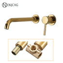GobekUsa Gold Basin Faucet: Single Handle, Hot & Cold Water, Matte Black Finish
