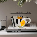 GobekUsa Cartoon Pattern Ceramic Coffee Mug Creative Cup Tea Teacup Juice Container