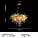 GobekUsa Gold Crystal Ceiling Chandelier for Elegant Home Lighting