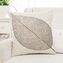 GobekUsa Green Plant Leaves Flower Linen Cushion Cover - Modern Sofa Throw Pillow Cover