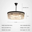 GobekUsa Gold Black Metal Crystal Pendant Lights Chain Hanging LED Suspension Lamp Fixtures