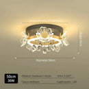 GobekUsa Elegant Butterfly Flower Crystal Ceiling Lamp for Romantic Home Decor