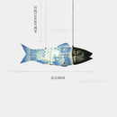 GobekUsa Bamboo Fish Pendant Light: Chinese Style Chandelier for Modern Living Room Decor