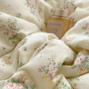GobekUsa Cotton Small Florals Princess Bedding Set - Queen Size - Duver Cover Bed Sheet Bed Skirt Pillowcases