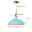 GobekUsa Blue Iron Art LED Pendant Light, Nordic Modern Style for Home and Commercial Spaces