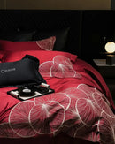 GobekUsa Embroidered Egyptian Cotton Bedding Set - Queen/King, Luxury Bed Sheet & Pillowcases