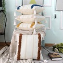 GobekUsa Boho Woven Tassel Tufted Throw Pillow Case for Sofa Bed Chair