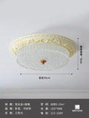 GobekUsa Cream Wind LED Iron Glass Ceiling Light - Retro Design, Bauhaus Style