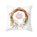 GobekUsa Easter Rabbit & Eggs Pillowcase: Festival Home Decor Flower Bunny Print Cushion Cover
