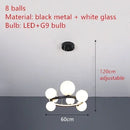 GobekUsa Clear Glass LED Chandelier: Modern Nordic Hall Parlor Lighting Fixture