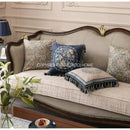 GobekUsa Camellia Floral Velvet Cushion Cover for Sofa Couch Bed - Luxe European Style