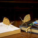 GobekUsa Golden Butterfly Ant Miniature Figurine Desk Ornament Artwork Decor