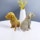 GobekUsa Labrador Resin Dog Statue for Bookshelf and Office Display
