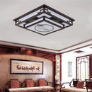 GobekUsa Antique Style Solid Wood Led Ceiling Light for Living Room Bedroom & Study