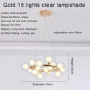 GobekUsa Gold LED Chandelier, Modern Pendant Light for Living Room, Kitchen, Bedroom, Dining Room