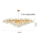 GobekUsa Crystal Dendritic Chandelier: Modern Luxe for Living Room, Dining Room, Bedroom, Hotel Lobby