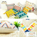 GobekUsa Bohemian Floral Throw Pillow Cover with Tassels