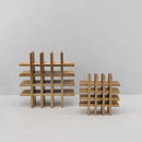 GobekUsa Geometric Block Metal Sculpture Abstract Square Decor Figurines, Home Decor Accessories
