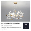 GobekUsa Ginkgo Leaf Chandelier: Elegant Nordic Art Luxury for Dining Room, Bedroom, Living Room