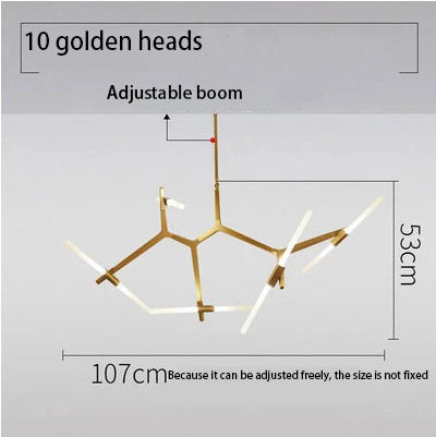 GobekUsa LED Chandelier: Modern Gold Black Ceiling Pendant for Kitchen Dining Living Bedroom, photo 13 of 20
