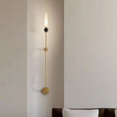 GobekUsa Black Green Marble Wall Lamp Sconce with Copper Acrylic Lampshade
