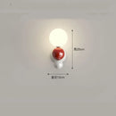 GobekUsa LED Wall Light Red Green White Metal Kids Room Lamp White Acrylic Ball